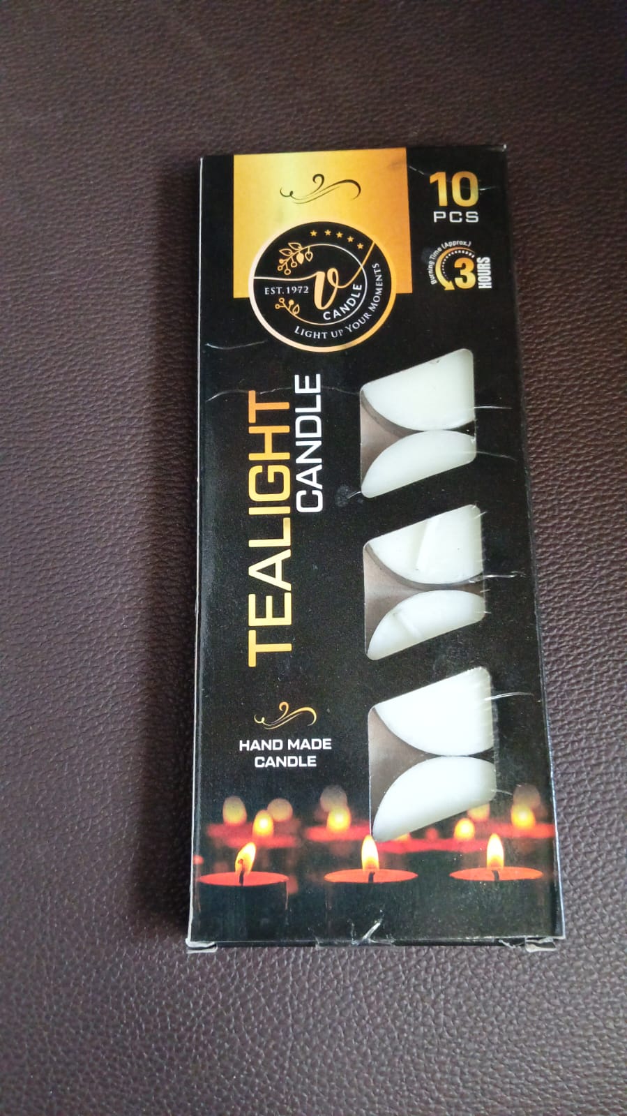 Tealight Candles Set, Smokeless Candles, Diwali (10 Pcs set) Your Brand