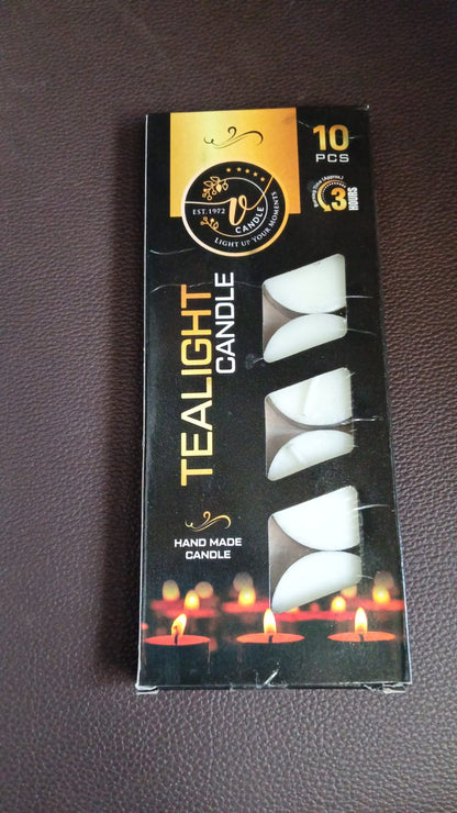 Tealight Candles Set, Smokeless Candles, Diwali (10 Pcs set) Your Brand