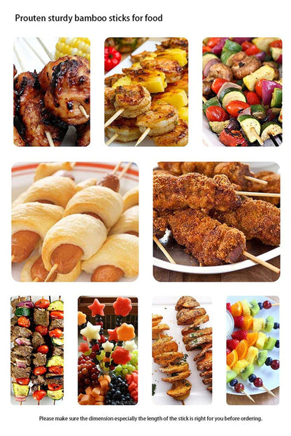 Natural Bamboo Wooden Skewers / BBQ Sticks for Barbeque and Grilling Your Brand