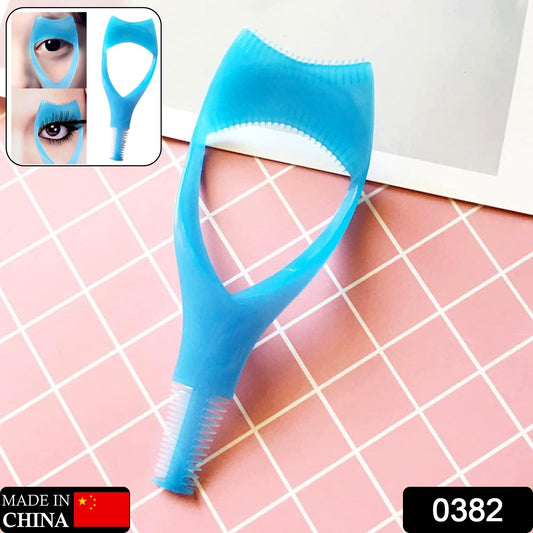 3-in-1 Plastic Eyelash Tool: Mascara Guide, Brush & Curler (1 Pc) Your Brand
