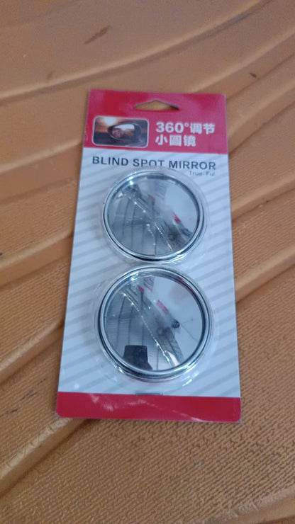 360DEGREE BLIND SPOT ROUND WIDE ANGLE ADJUSTABLE CONVEX REAR VIEW MIRROR - PACK OF 2 Your Brand