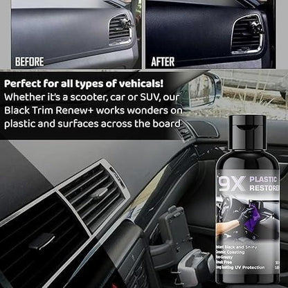 THE GIR FARMER plastic restorer for cars showing before and after dashboard trim restoration