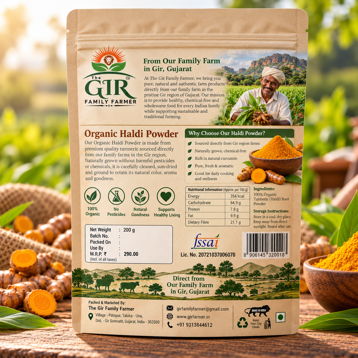 Organic Haldi Powder (Turmeric Powder)