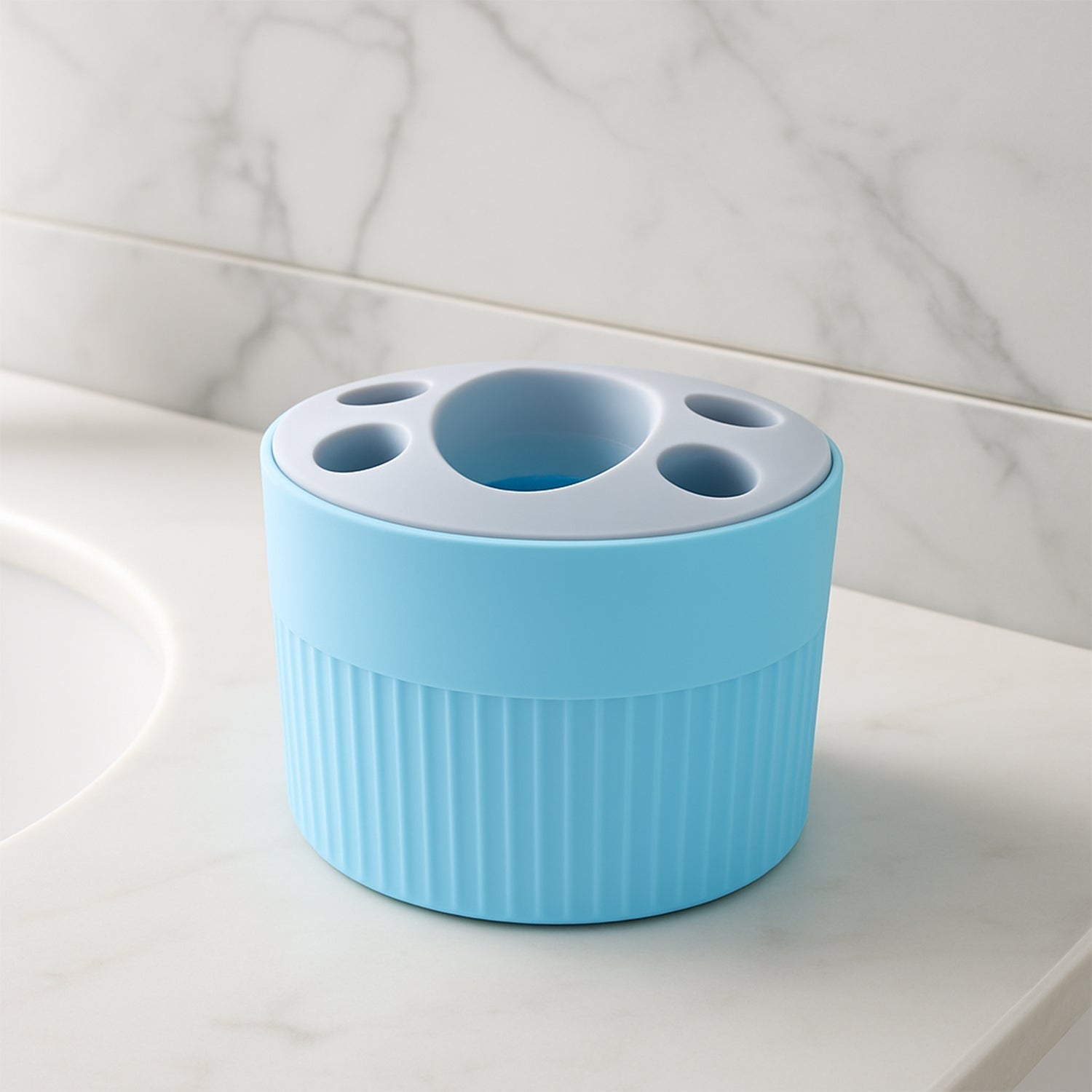 Multipurpose Bathroom Toothbrush and Utility Holder Stand with Multiple Slots (1 Pc) Your Brand
