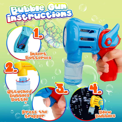 Rechargeable Bubble Gun Toy for Kids (1 Set) Your Brand