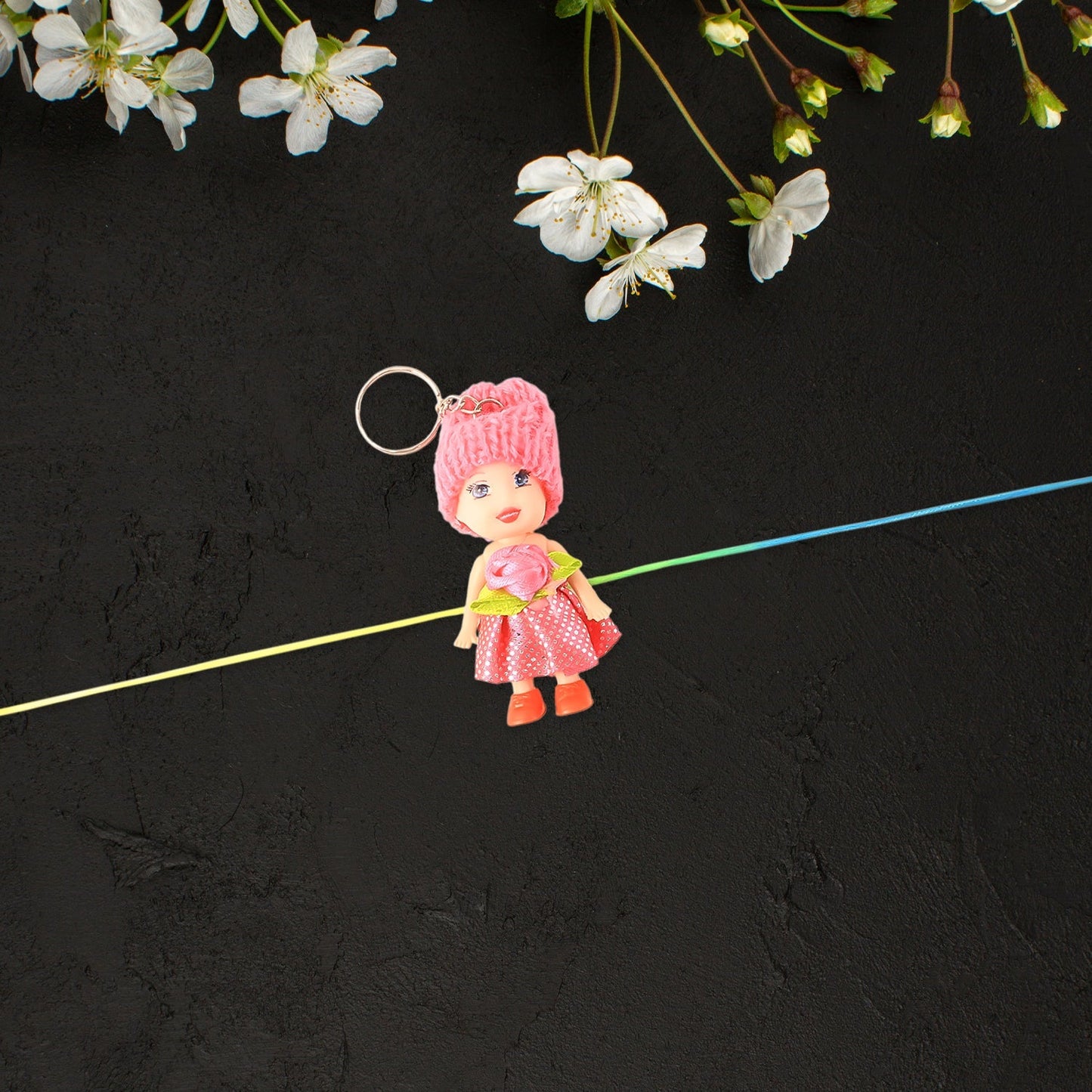 2-in-1 Kids Doll Rakhi cum Keychain – Stylish Soft Toy Rakhi for Raksha Bandhan & Daily Use as Bag or Key Ring (Mix Design) Your Brand