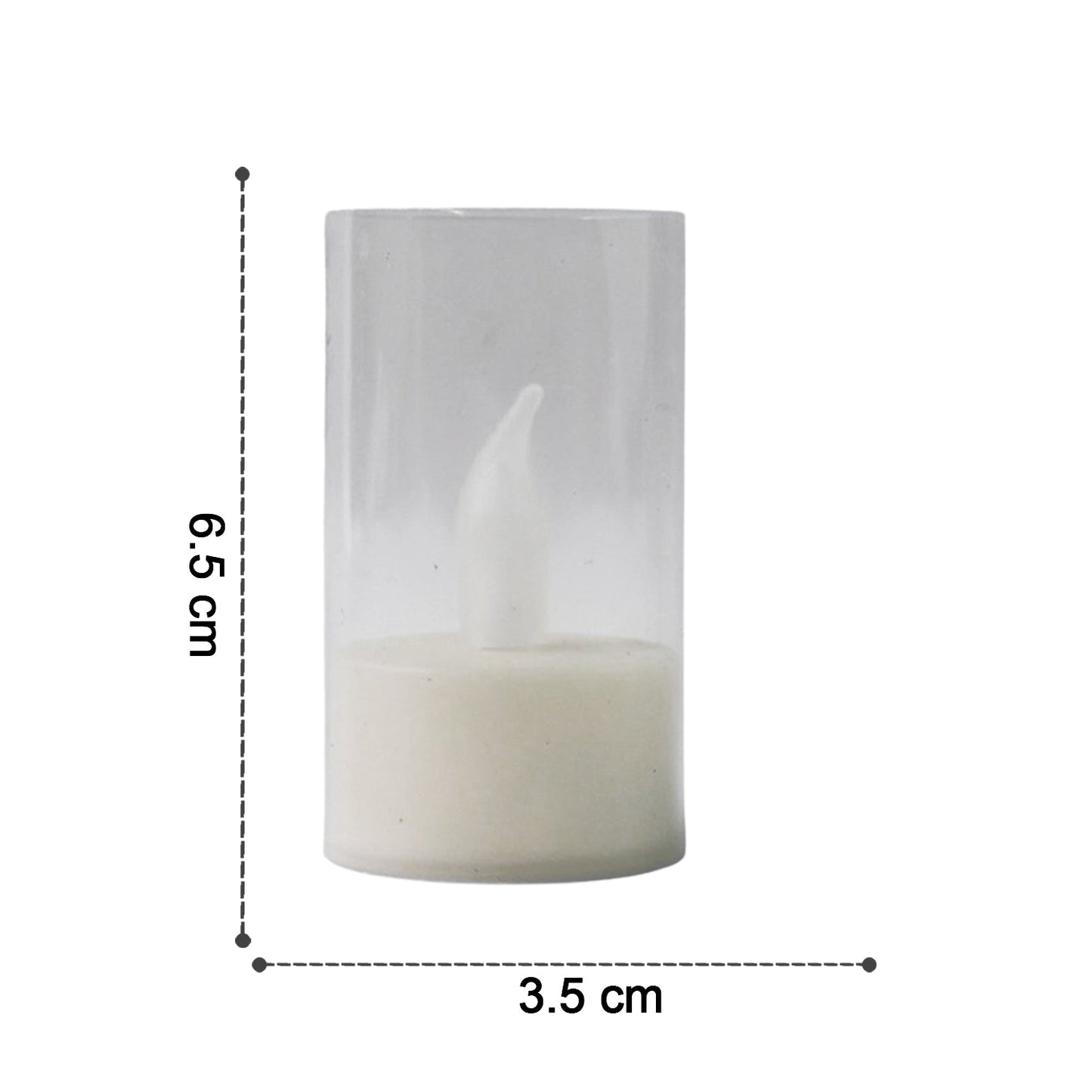 Flameless Candles with Transparent plastic Covers Set of 24 Pcs LED Your Brand
