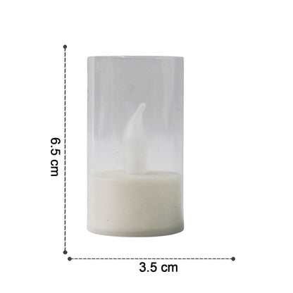 Flameless Candles with Transparent plastic Covers Set of 24 Pcs LED Your Brand