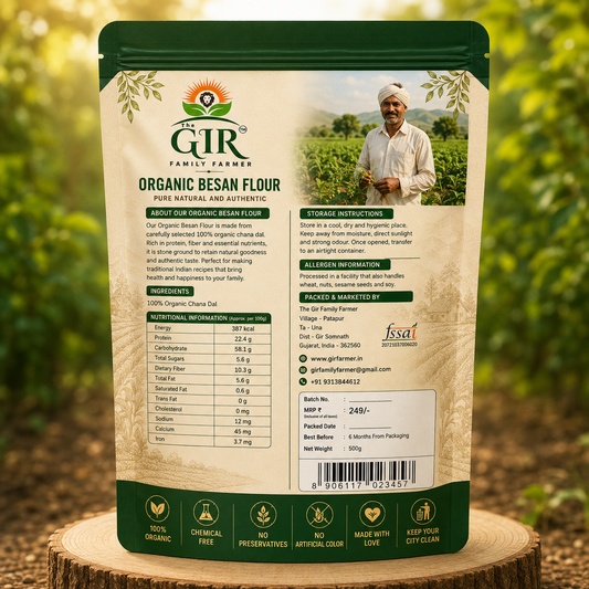 Organic Besan Flour - Pure Natural and Authentic Organic Besan Flour
