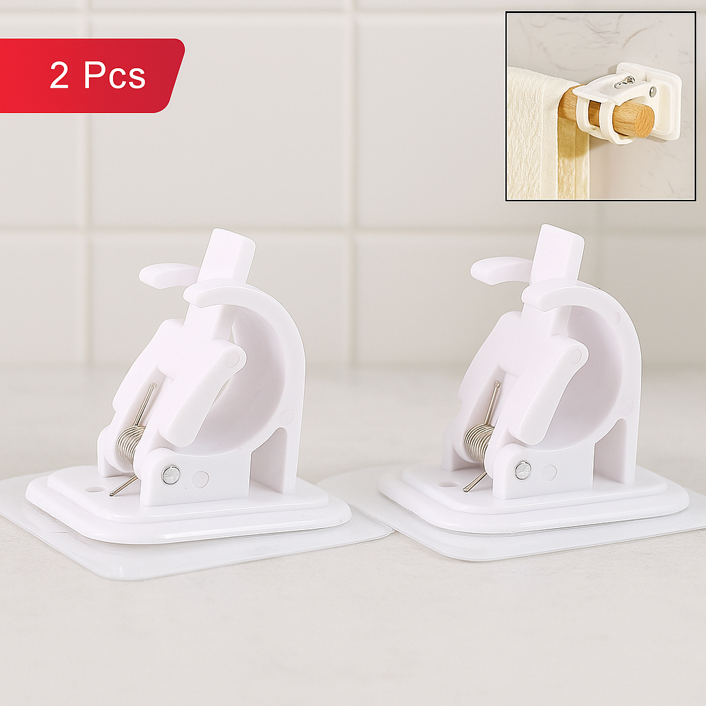 Curtain Rod Holder, Self Adhesive Hooks (2 Pcs Set) Your Brand
