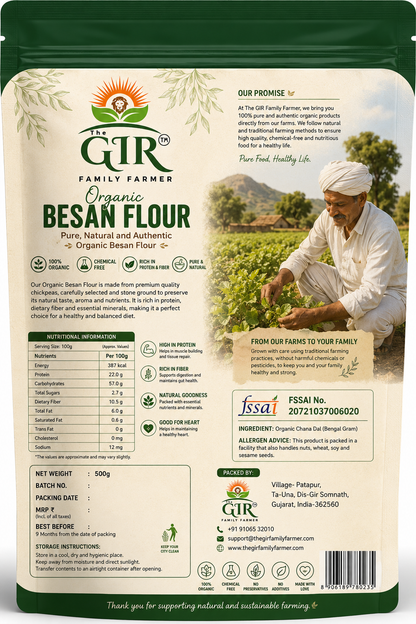 Organic Besan Flour - Pure Natural and Authentic Organic Besan Flour