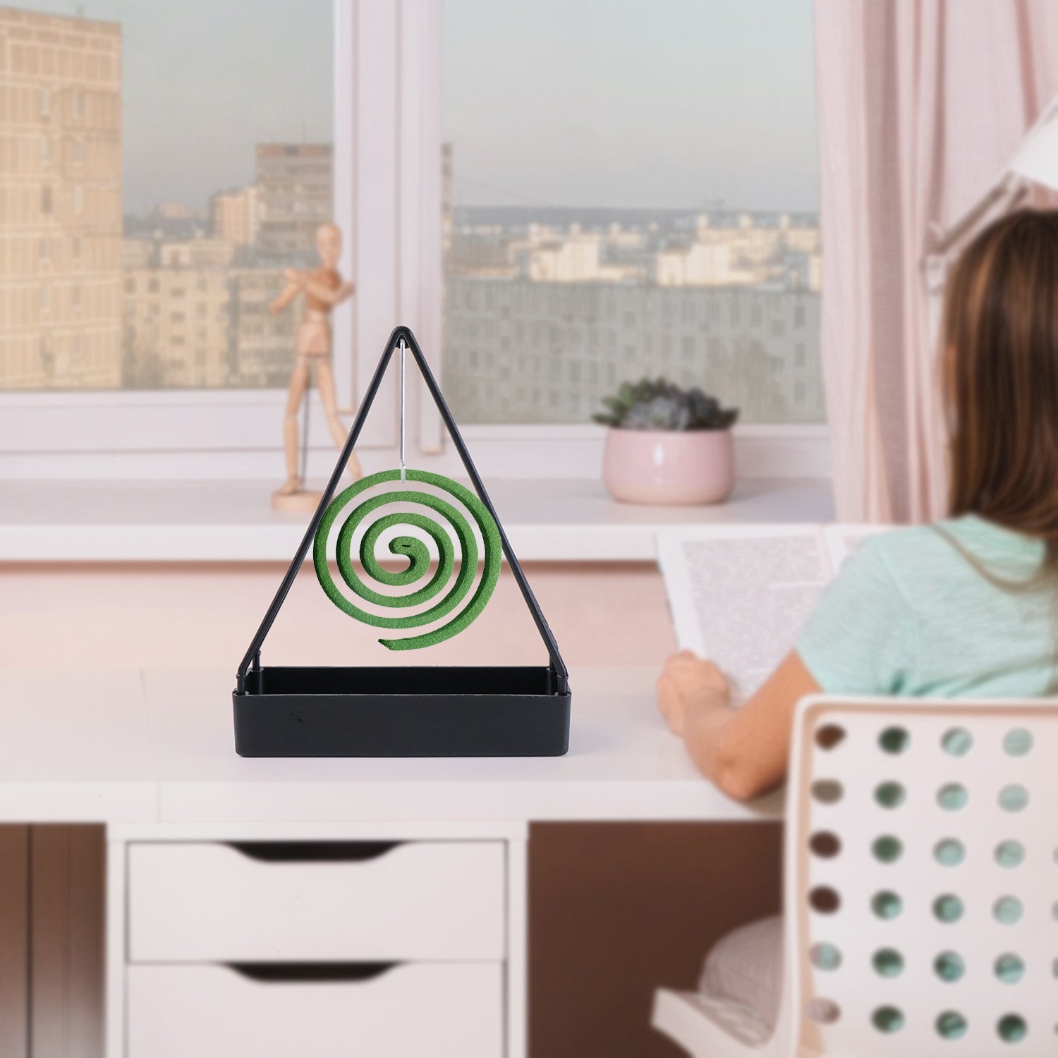 Compact Triangle Mosquito Coil Stand (1 Pc) Your Brand