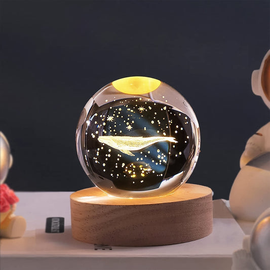 Fish 3D Crystal Ball lamps With Base (1 Pc) Your Brand