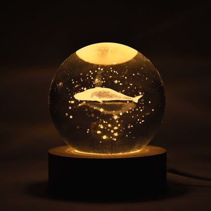 Fish 3D Crystal Ball lamps With Base (1 Pc) Your Brand