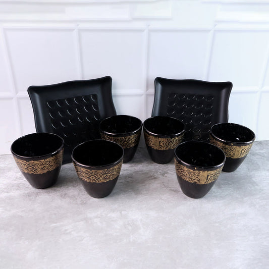 2 Bowl & 6 Glass Snake Set ( 8 Pc Set ) Your Brand