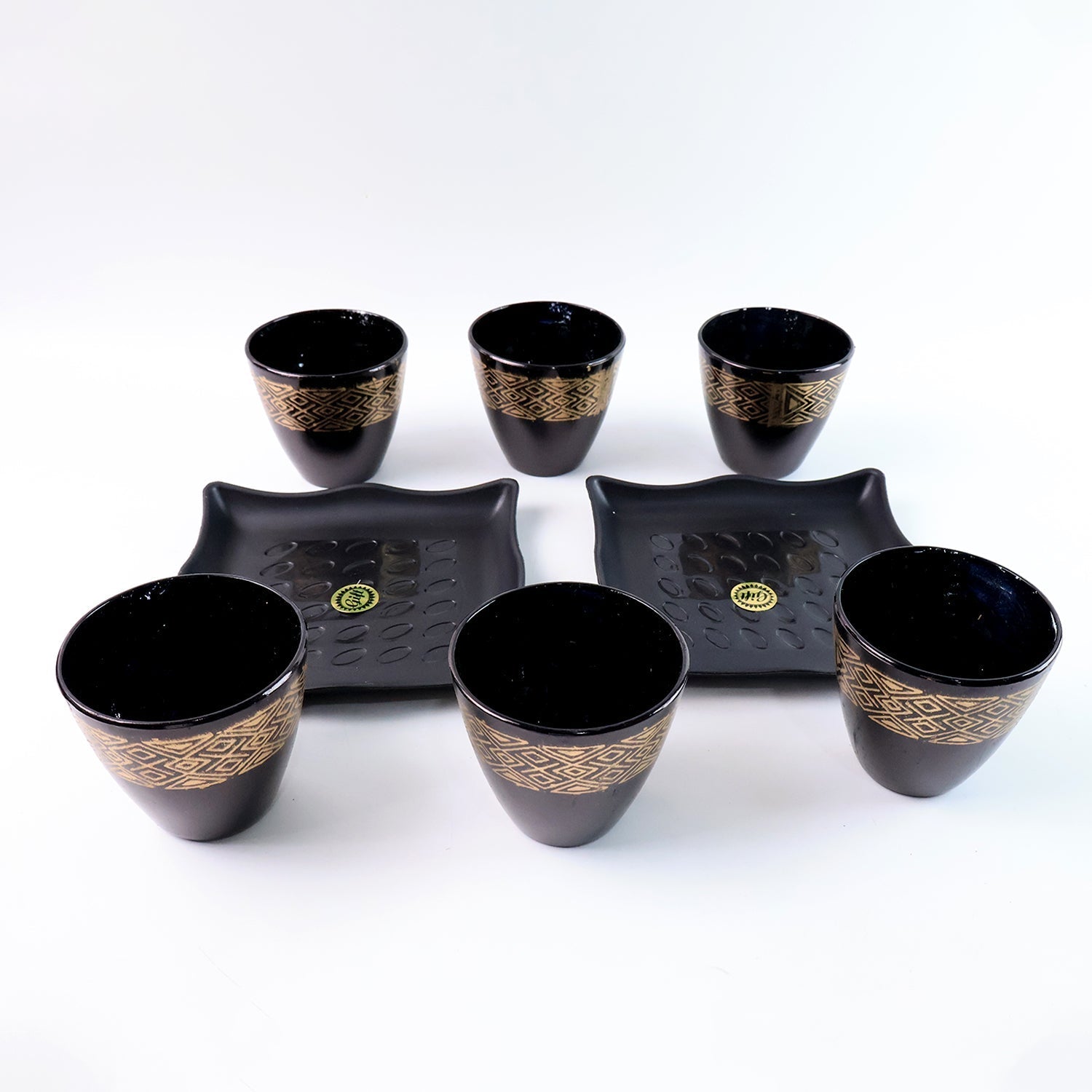 2 Bowl & 6 Glass Snake Set ( 8 Pc Set ) Your Brand