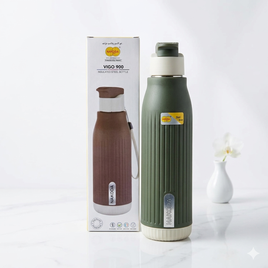 Nakoda Vigo Insulated Steel Inner Water Bottle 900ml