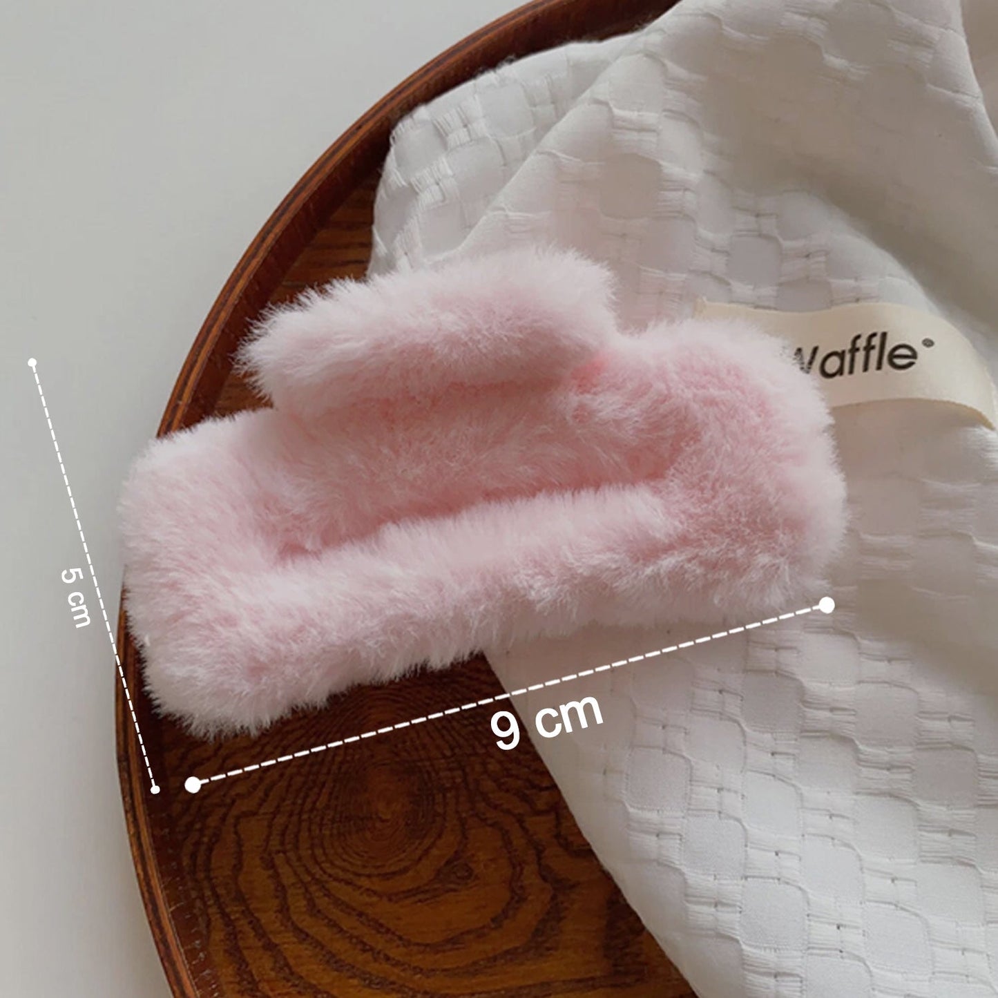 Big-Size Soft Faux Fur Hair Claw Clips (12 Pc) Your Brand