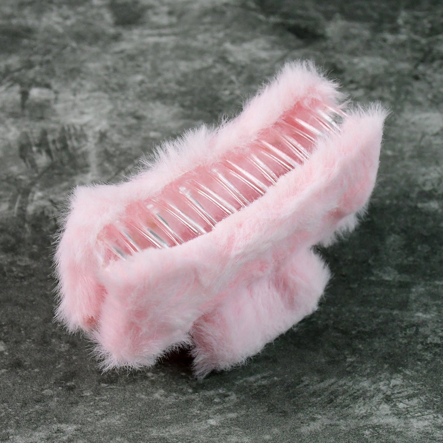 Big-Size Soft Faux Fur Hair Claw Clips (12 Pc) Your Brand
