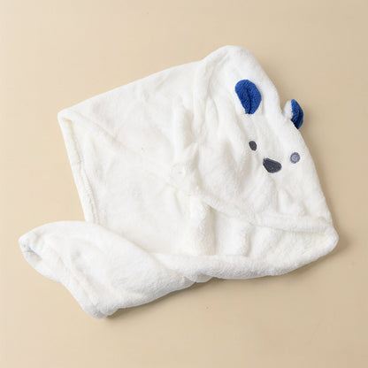 Soft Microfiber Hair Drying Towel Wrap with Cute Animal Ears & Button Closure (1 Pc) Your Brand