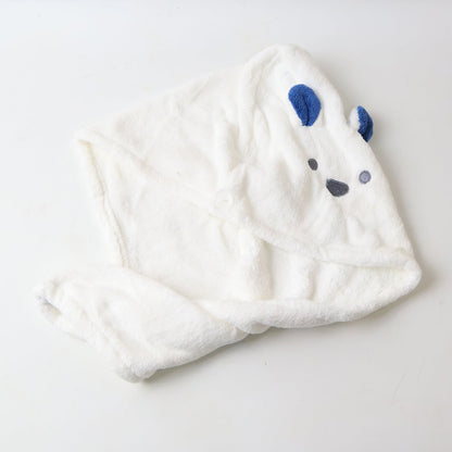 Soft Microfiber Hair Drying Towel Wrap with Cute Animal Ears & Button Closure (1 Pc) Your Brand