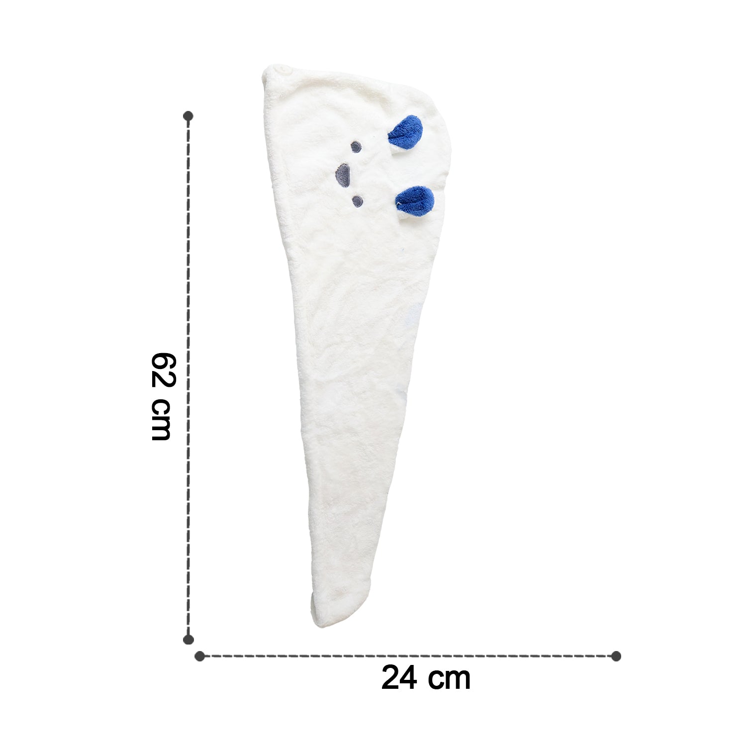Soft Microfiber Hair Drying Towel Wrap with Cute Animal Ears & Button Closure (1 Pc) Your Brand