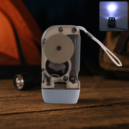 3 LED Hand Press Torch Hand Crank Flashlight Hand Pressing Flashlight Traveling Torch Light Manual Generator, Battery-Free Flashlight (1 Pc) Your Brand