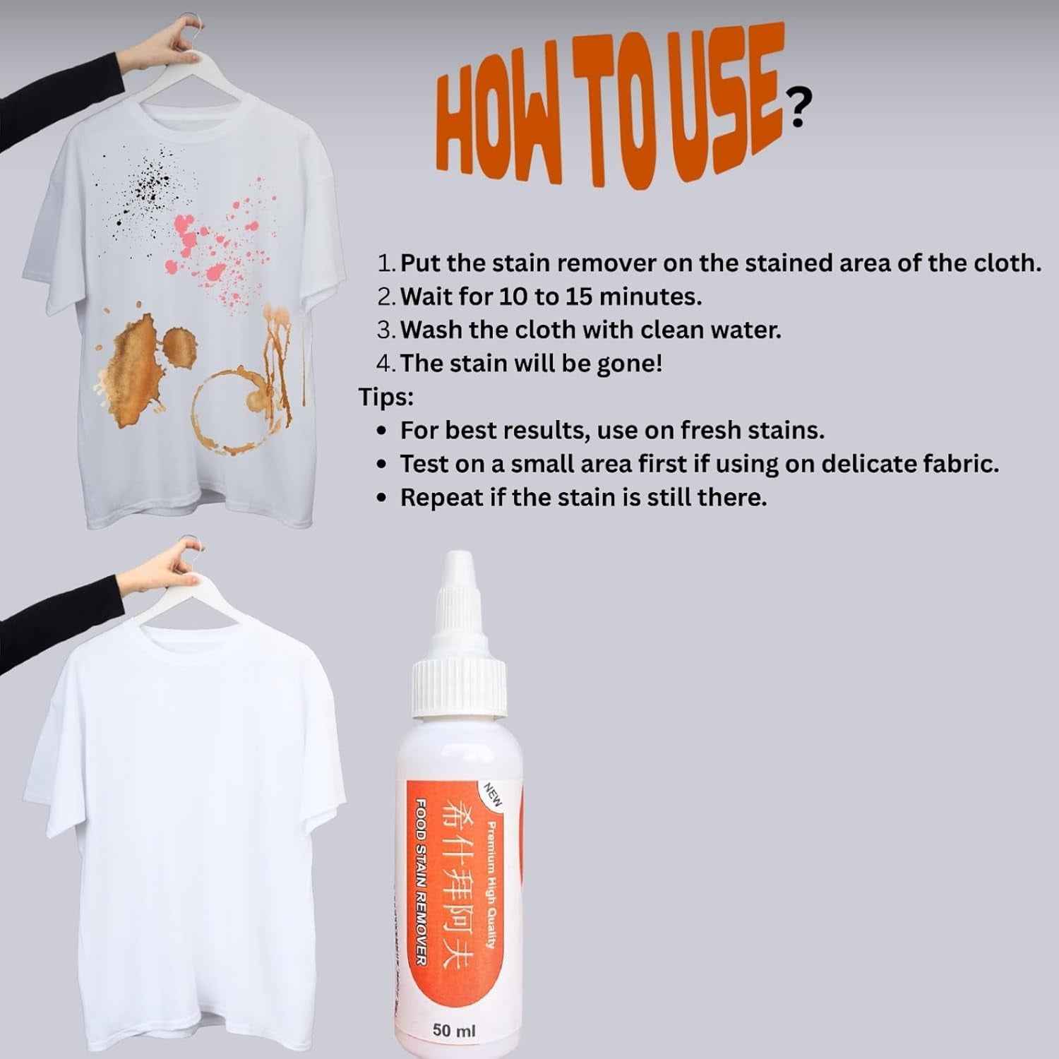 Instant Stain Remover 50ml – Powerful Fabric & Surface Cleaner