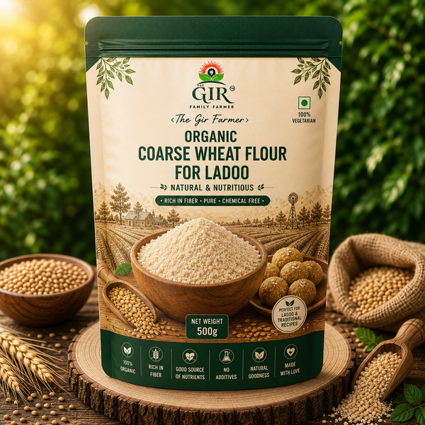 Organic Coarse Wheat Flour for Ladoo