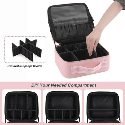 Pink Premium LED Light Makeup Organizer Box (1 Pc) Your Brand