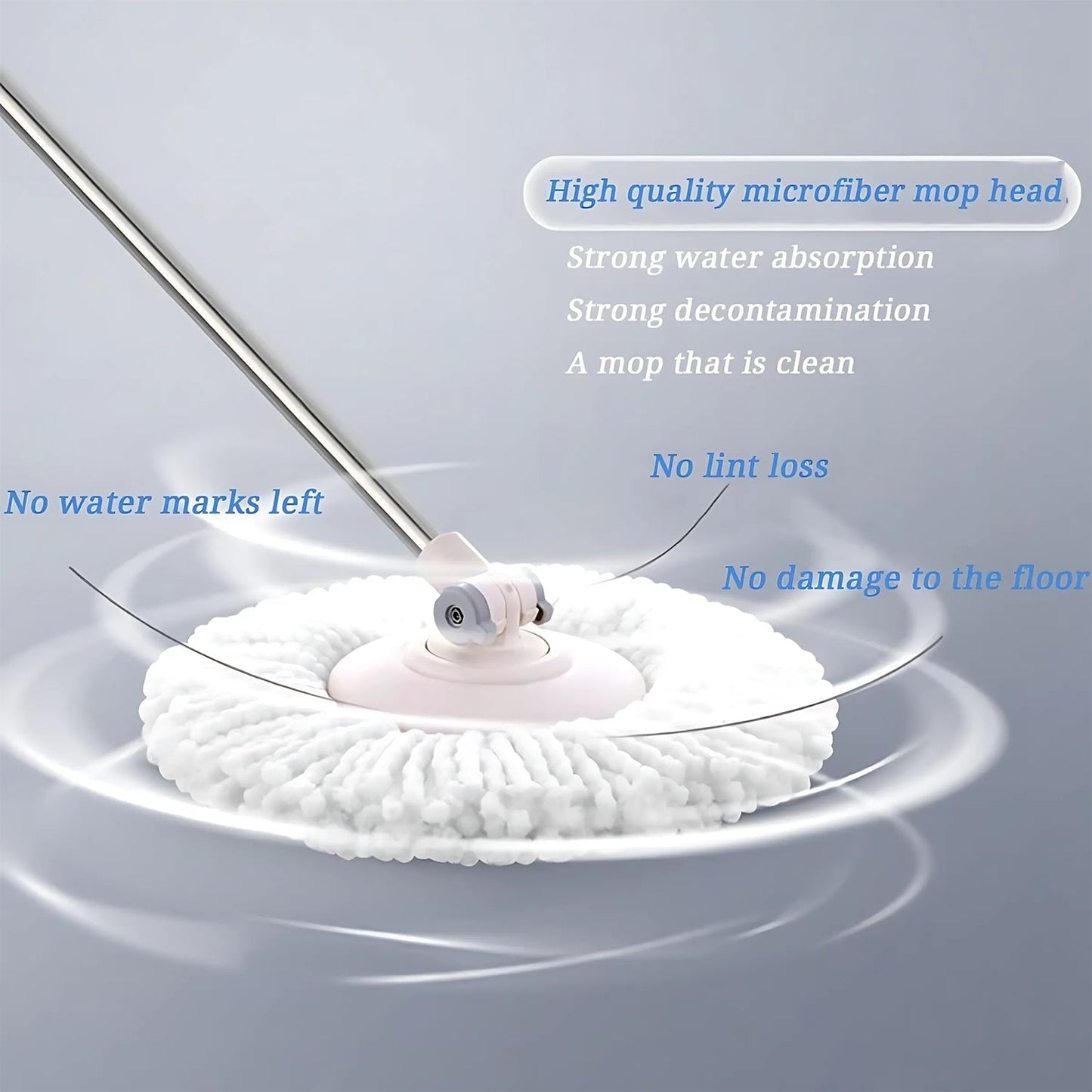 Microfiber Spin Mop Refill Head 360° Rotating Mop (1 Pc) Your Brand