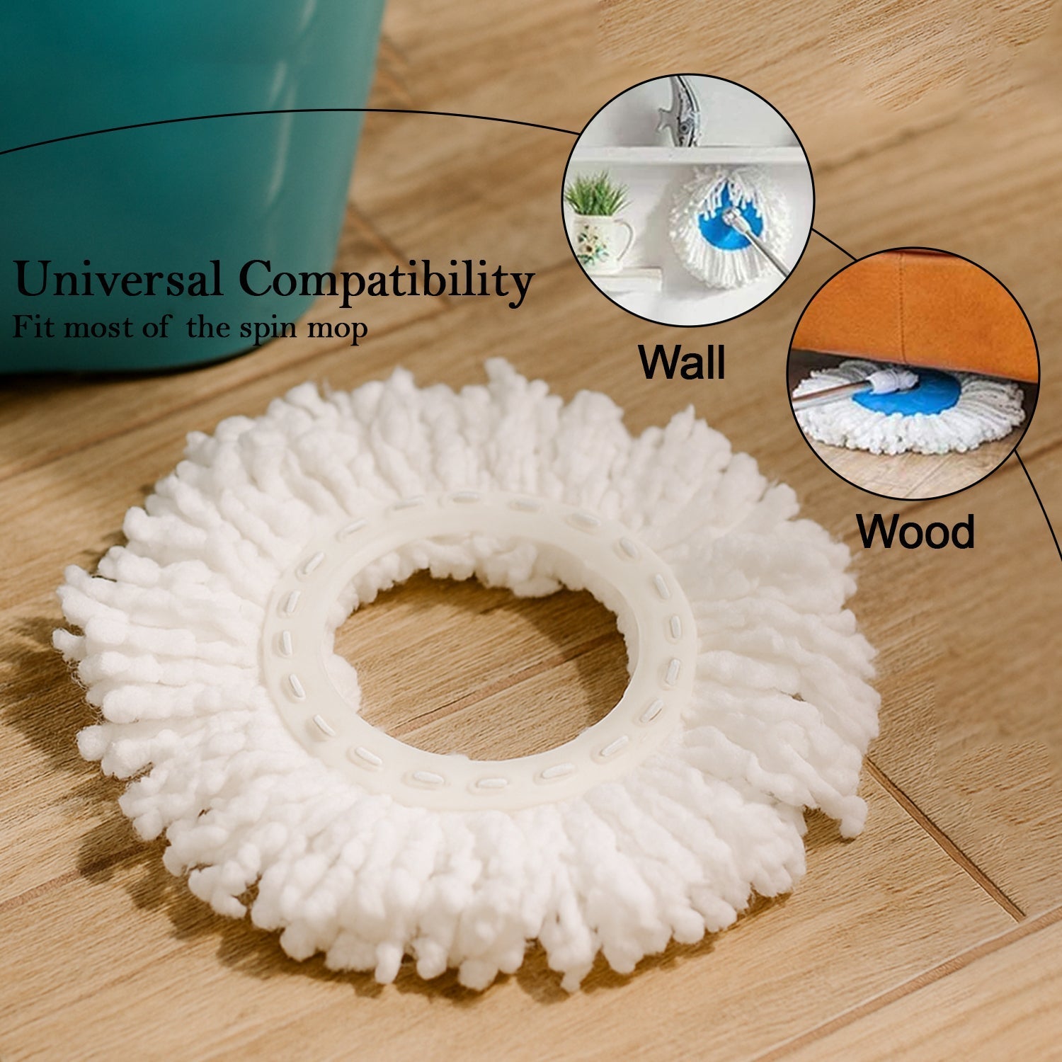 Microfiber Spin Mop Refill Head 360° Rotating Mop (5 Pc) Your Brand