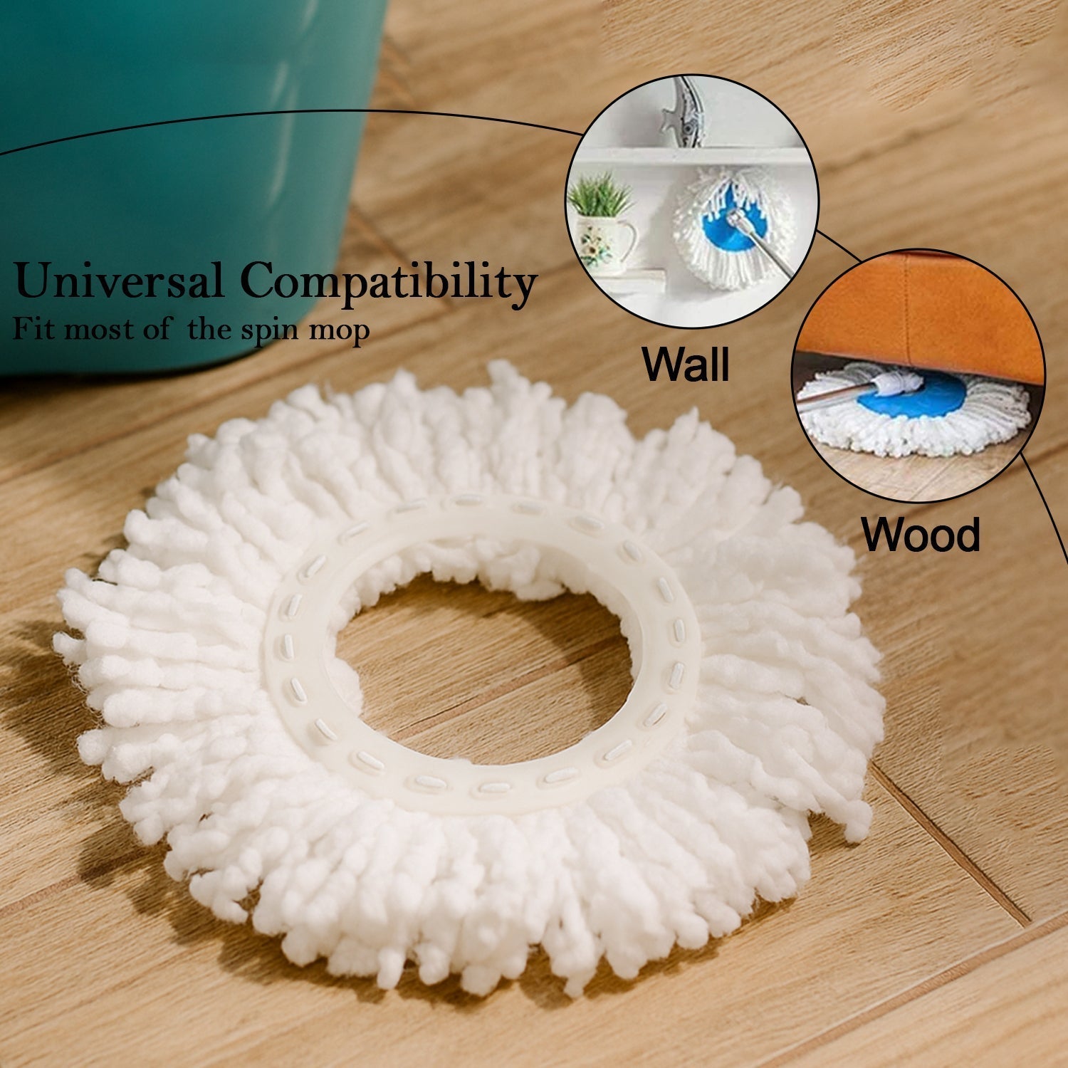 Microfiber Spin Mop Refill Head 360° Rotating Mop (1 Pc) Your Brand