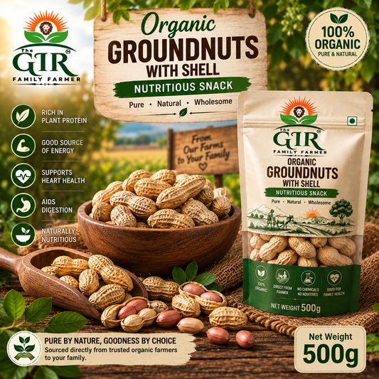 Organic Groundnuts with Shell - Nutritious Snack