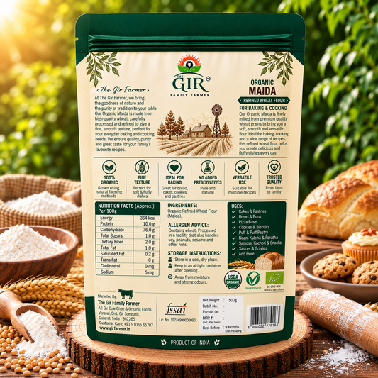 Organic Maida | Refined Wheat Flour for Baking & Cooking