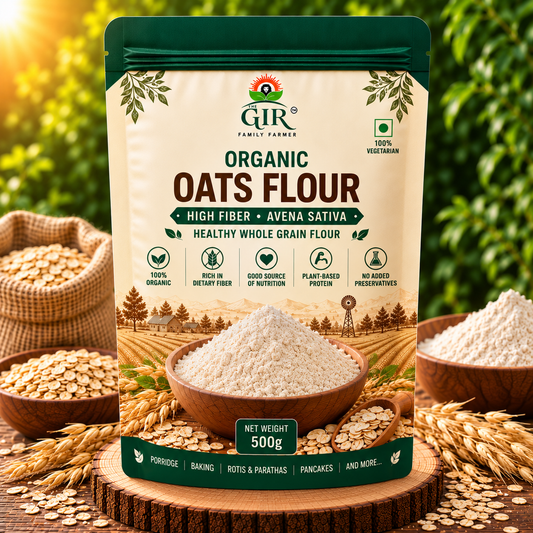 Organic Oats Flour | High Fiber Avena Sativa Healthy Whole Grain Flour