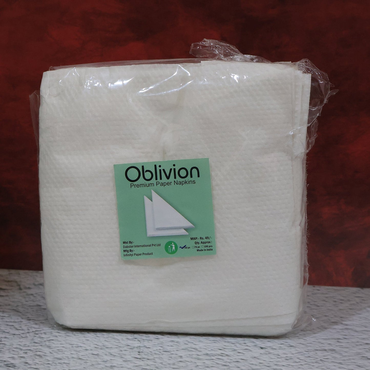 Soft & Absorbent Disposable Tissue Paper / Napkins Set (50 Pc) Your Brand