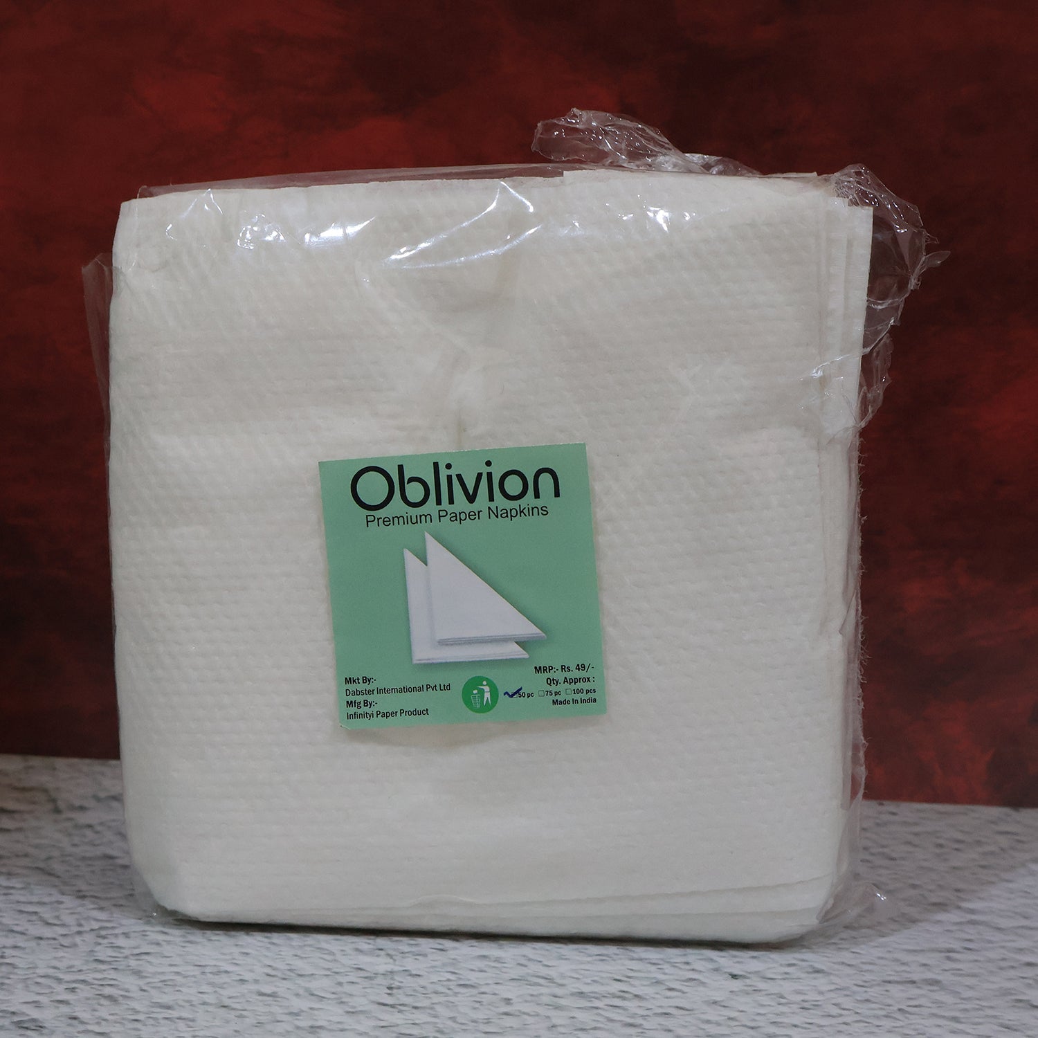 Soft & Absorbent Disposable Tissue Paper / Napkins Set (50 Pc) Your Brand