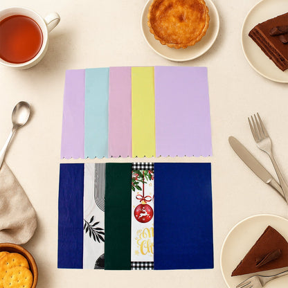 Multi-Color & Printed Disposable Food Wrapping Paper Set (10 Pc) Your Brand