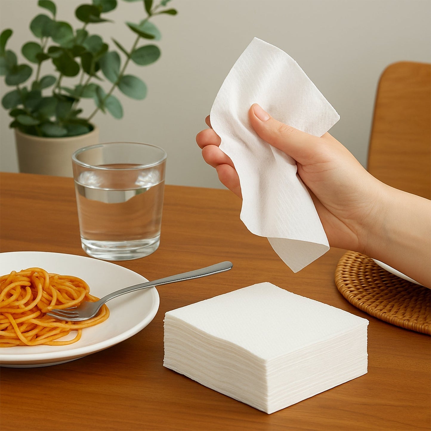 Soft & Absorbent Disposable Tissue Paper / Napkins Set (50 Pc) Your Brand