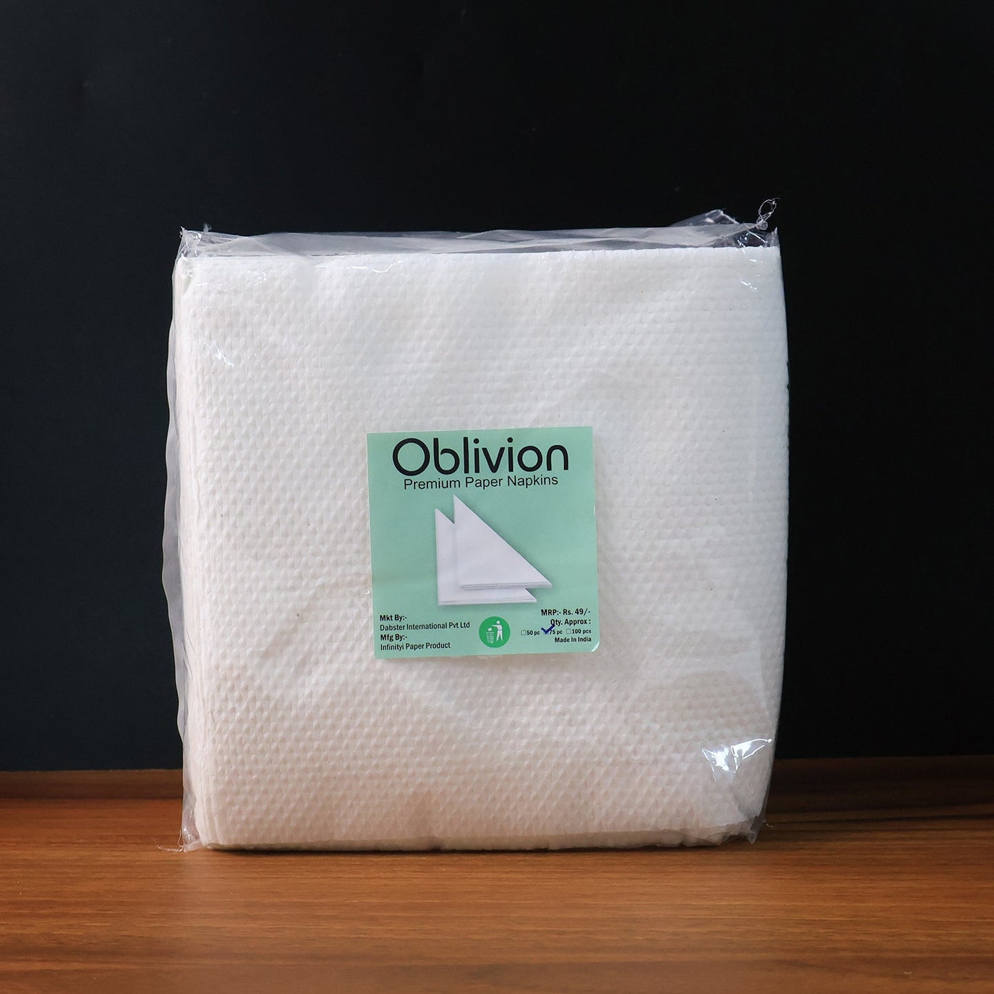 Soft & Absorbent Disposable Tissue Napkins  / Paper (75 Pc) Your Brand