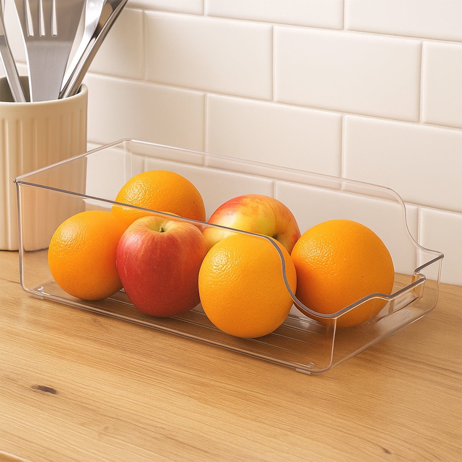 Transparent Stackable Beverage Holder Tray (Mix Size /1 Pc) Your Brand