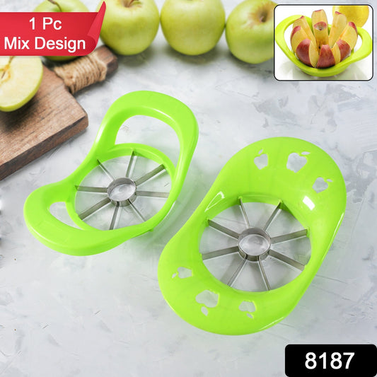 Multi Purpose Fruit Slicer Apple Cutter Regular With 8 Stainless Steel Blades Apple Slicer (1 Pc) Your Brand