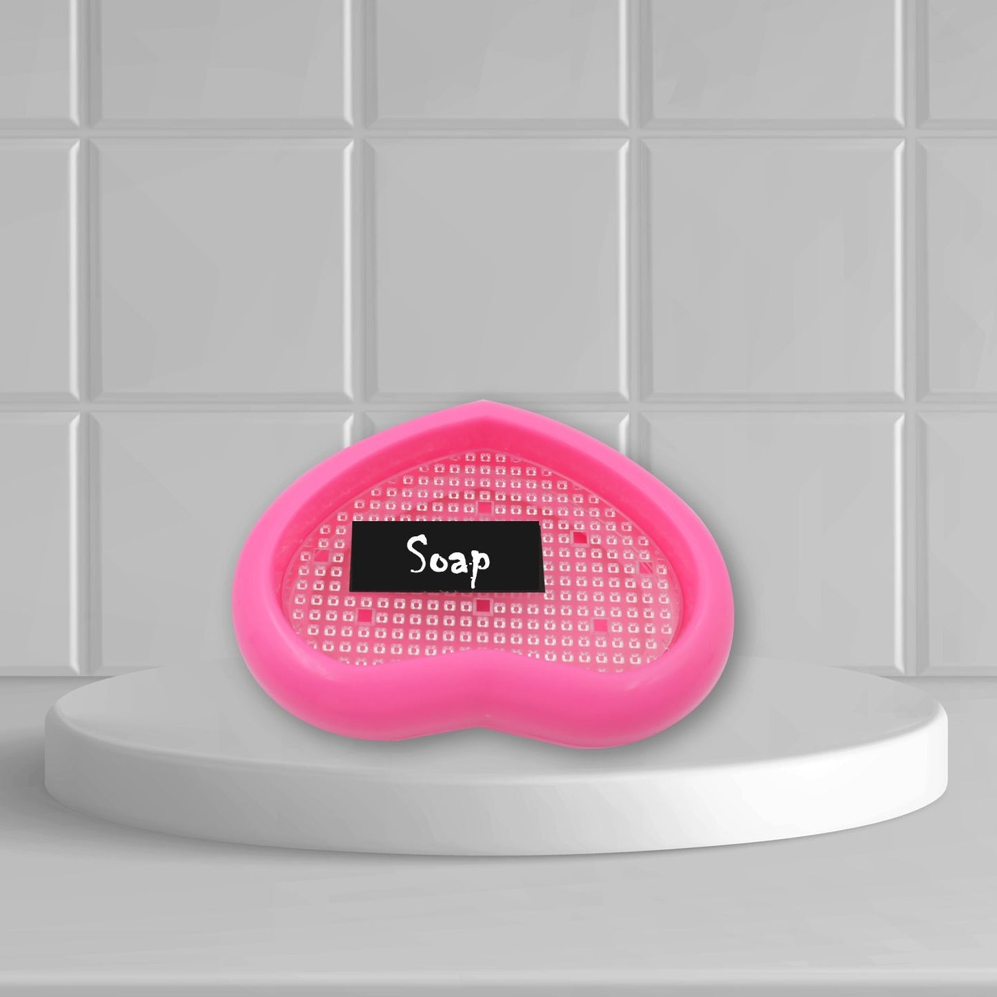 Bathroom Accessories Plastic Soap Case / Soap Dish / Soap Stand, Plastic Soap Case Soap Holder Soap Dish For Bathroom Kitchen Sink ,Sabudani (Oval / Heart Shape Soap case / 1 pc ) Your Brand