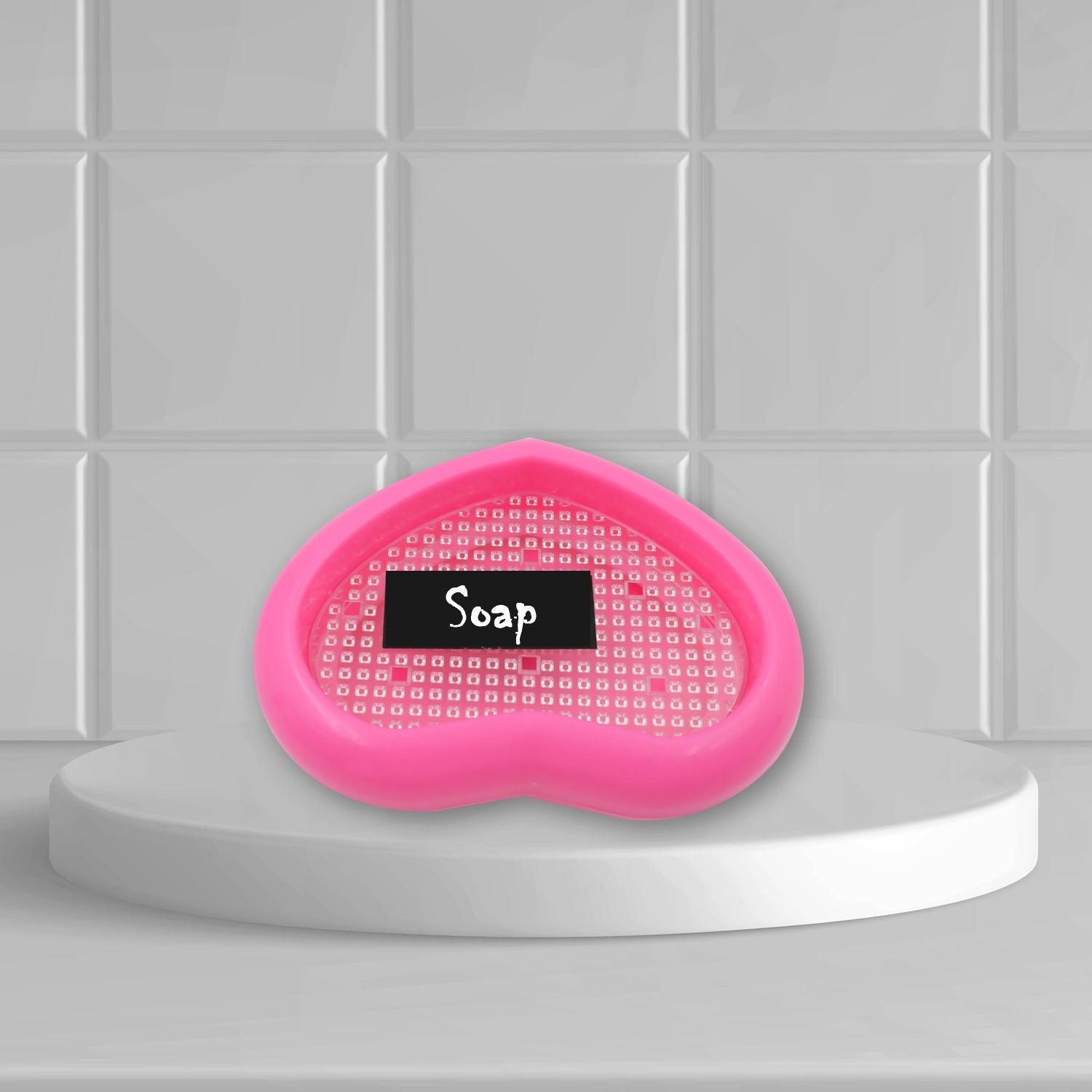 Bathroom Accessories Plastic Soap Case / Soap Dish / Soap Stand, Plastic Soap Case Soap Holder Soap Dish For Bathroom Kitchen Sink ,Sabudani (Oval / Heart Shape Soap case / 1 pc ) Your Brand