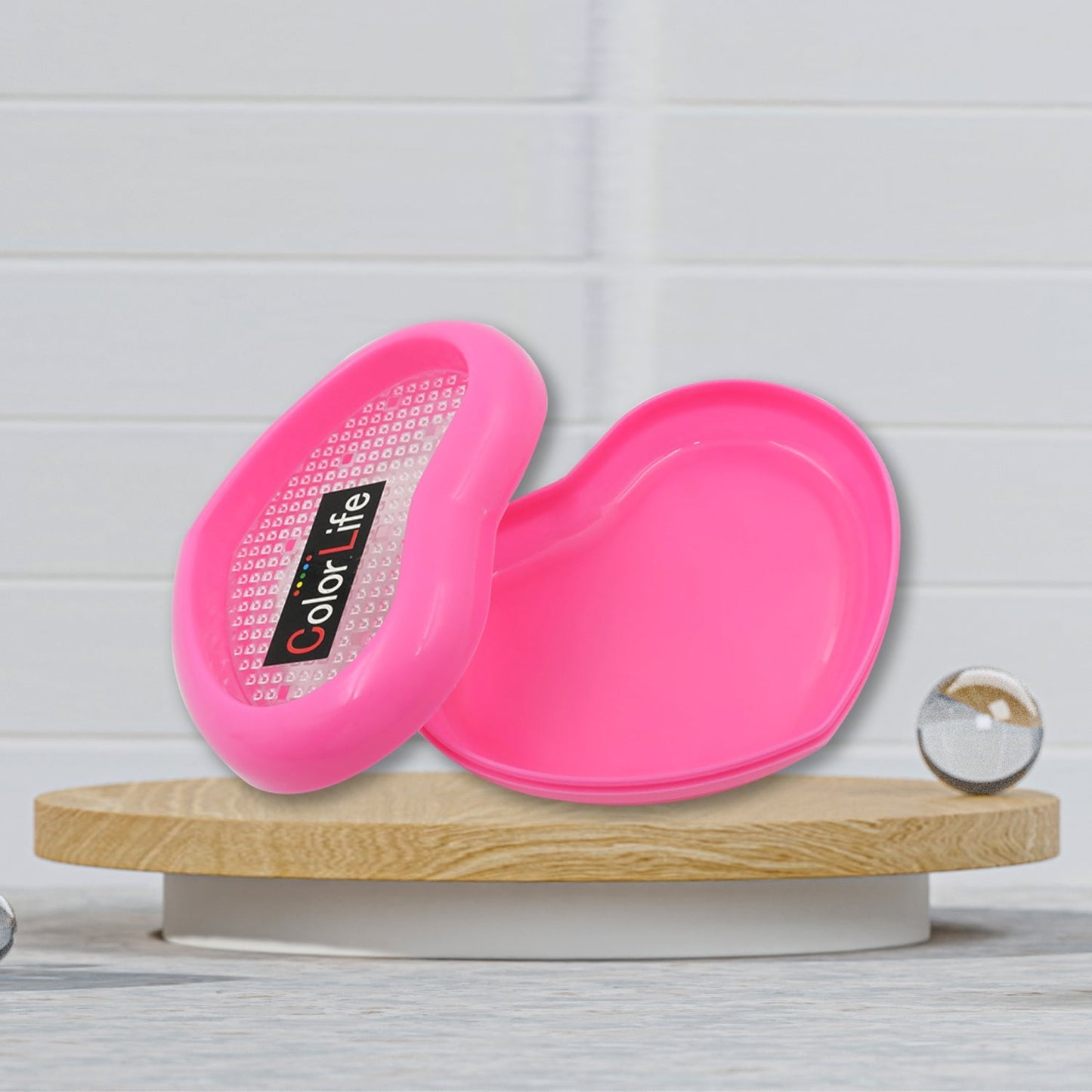 Bathroom Accessories Plastic Soap Case / Soap Dish / Soap Stand, Plastic Soap Case Soap Holder Soap Dish For Bathroom Kitchen Sink ,Sabudani (Oval / Heart Shape Soap case / 1 pc ) Your Brand