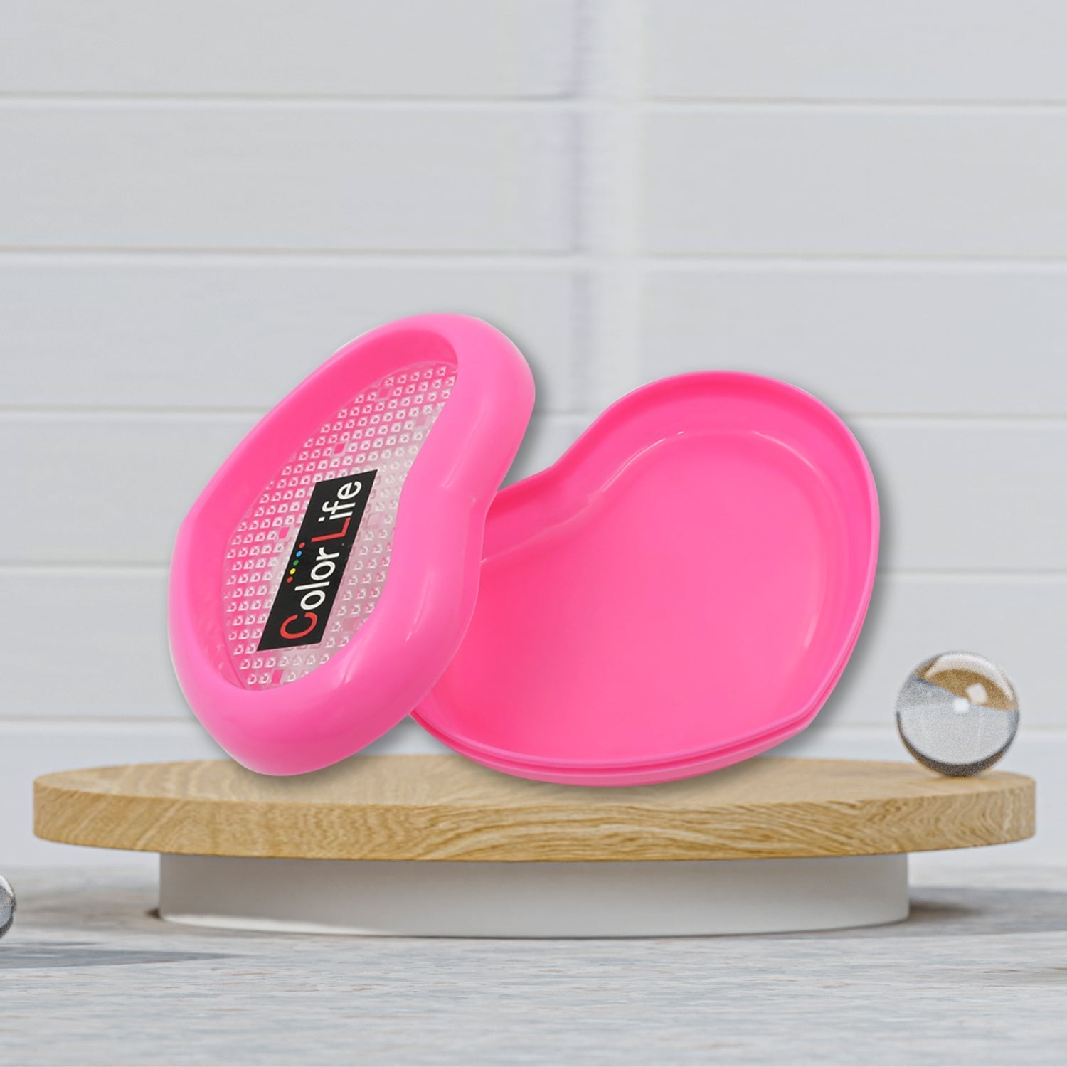 Bathroom Accessories Plastic Soap Case / Soap Dish / Soap Stand, Plastic Soap Case Soap Holder Soap Dish For Bathroom Kitchen Sink ,Sabudani (Oval / Heart Shape Soap case / 1 pc ) Your Brand