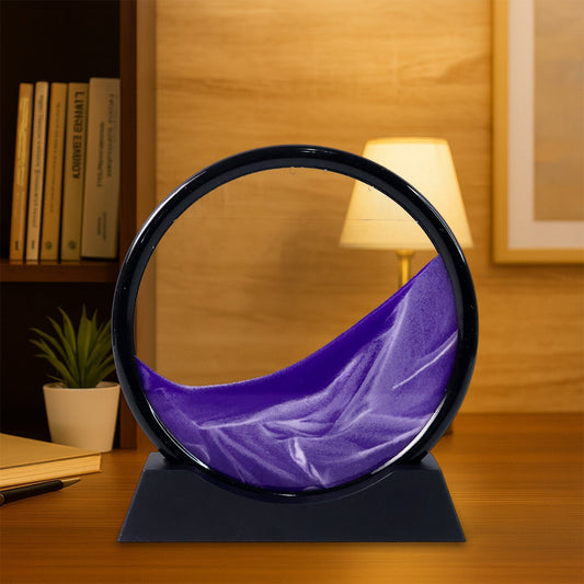 3D Moving Sand Art – Liquid Motion Deep Sea Sandscape with Round Glass Frame (1 Pc) Your Brand