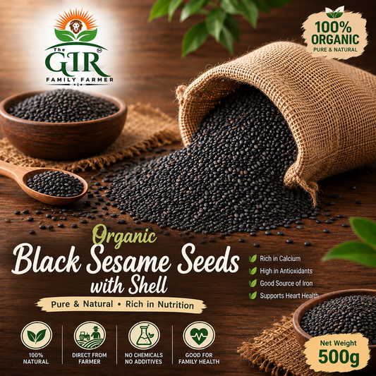 Organic Black Sesame Seeds with Shell - Pure and Natural