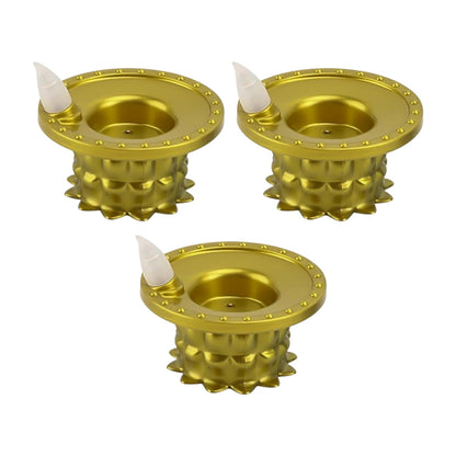 Set of 3 Water Sensor LED Golden Diyas DeoDap